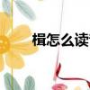 楫怎么讀音是什么意思（楫怎么讀）