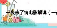 一夜未了情電影解說(一夜未了情電影)