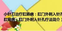 小針刀治療肛腸病:肛門外刺入針孔療法(關于小針刀治療肛腸病:肛門外刺入針孔療法簡介)
