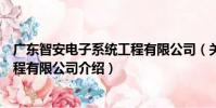 廣東智安電子系統工程有限公司(關于廣東智安電子系統工程有限公司介紹)