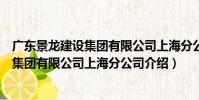 廣東景龍建設集團有限公司上海分公司(關于廣東景龍建設集團有限公司上海分公司介紹)