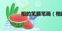 相的筆順筆畫(相的筆順)