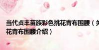 當代貞豐苗族彩色挑花青布圍腰(關于當代貞豐苗族彩色挑花青布圍腰介紹)