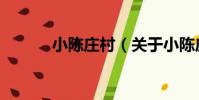 小陳莊村(關于小陳莊村簡介)
