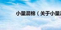 小量混棉(關于小量混棉簡介)