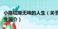 小陳枯燥無味的人生(關于小陳枯燥無味的人生簡介)