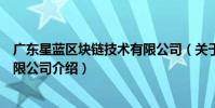 廣東星藍區塊鏈技術有限公司(關于廣東星藍區塊鏈技術有限公司介紹)
