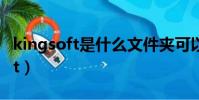 kingsoft是什么文件夾可以刪除嗎(kingsoft)