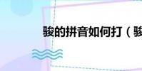 駿的拼音如何打(駿的拼音)