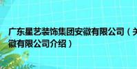 廣東星藝裝飾集團安徽有限公司(關于廣東星藝裝飾集團安徽有限公司介紹)