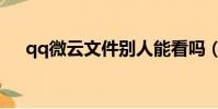 qq微云文件別人能看嗎(qq微博登陸)