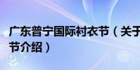 廣東普寧國際襯衣節(關于廣東普寧國際襯衣節介紹)