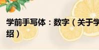 學前手寫體:數字(關于學前手寫體:數字介紹)