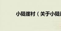 小陡崖村(關于小陡崖村簡介)
