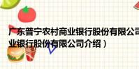 廣東普寧農村商業銀行股份有限公司(關于廣東普寧農村商業銀行股份有限公司介紹)