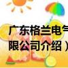 廣東格蘭電氣有限公司（關于廣東格蘭電氣有限公司介紹）