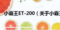 小霸王ET-200(關于小霸王ET-200簡介)
