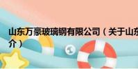 山東萬豪玻璃鋼有限公司(關于山東萬豪玻璃鋼有限公司簡介)