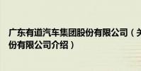 廣東有道汽車集團股份有限公司(關于廣東有道汽車集團股份有限公司介紹)