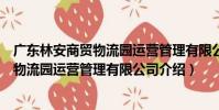 廣東林安商貿物流園運營管理有限公司(關于廣東林安商貿物流園運營管理有限公司介紹)