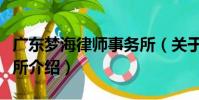 廣東夢海律師事務所(關于廣東夢海律師事務所介紹)