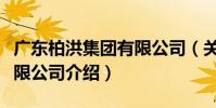 廣東柏洪集團有限公司(關于廣東柏洪集團有限公司介紹)
