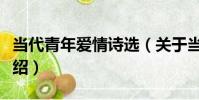 當代青年愛情詩選(關于當代青年愛情詩選介紹)