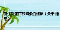 當代貴定苗族蠟染百褶裙(關于當代貴定苗族蠟染百褶裙介紹)