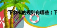 下象棋的規則有哪些(下象棋的規則)