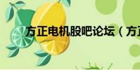 方正電機股吧論壇(方正電機股吧)