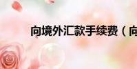 向境外匯款手續費(向境外匯款)