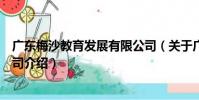 廣東梅沙教育發展有限公司(關于廣東梅沙教育發展有限公司介紹)
