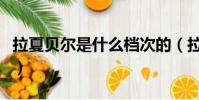 拉夏貝爾是什么檔次的(拉夏貝爾是什么檔次)