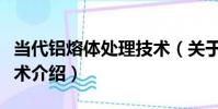 當代鋁熔體處理技術(關于當代鋁熔體處理技術介紹)