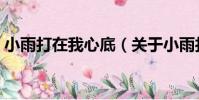 小雨打在我心底(關于小雨打在我心底簡介)