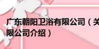 廣東朝陽衛浴有限公司(關于廣東朝陽衛浴有限公司介紹)