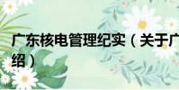 廣東核電管理紀實(關于廣東核電管理紀實介紹)