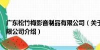 廣東松竹梅影音制品有限公司(關于廣東松竹梅影音制品有限公司介紹)