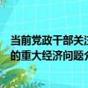 當前黨政干部關注的重大經濟問題（關于當前黨政干部關注的重大經濟問題介紹）