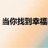 當你找到幸福時（關于當你找到幸福時介紹）