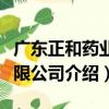 廣東正和藥業有限公司（關于廣東正和藥業有限公司介紹）