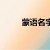 蒙語名字男孩有寓意（蒙語名字）