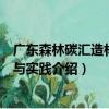 廣東森林碳匯造林理論與實踐（關于廣東森林碳匯造林理論與實踐介紹）