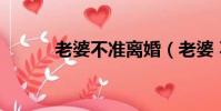 老婆不準離婚(老婆 不準離婚)