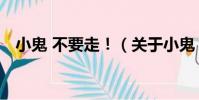 小鬼 不要走!(關于小鬼 不要走!簡介)