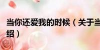 當你還愛我的時候(關于當你還愛我的時候介紹)