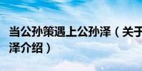 當公孫策遇上公孫澤(關于當公孫策遇上公孫澤介紹)