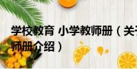學校教育 小學教師冊(關于學校教育 小學教師冊介紹)