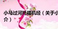 小馬過河托福機經(關于小馬過河托福機經簡介)