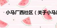 小馬廠西社區(關于小馬廠西社區簡介)